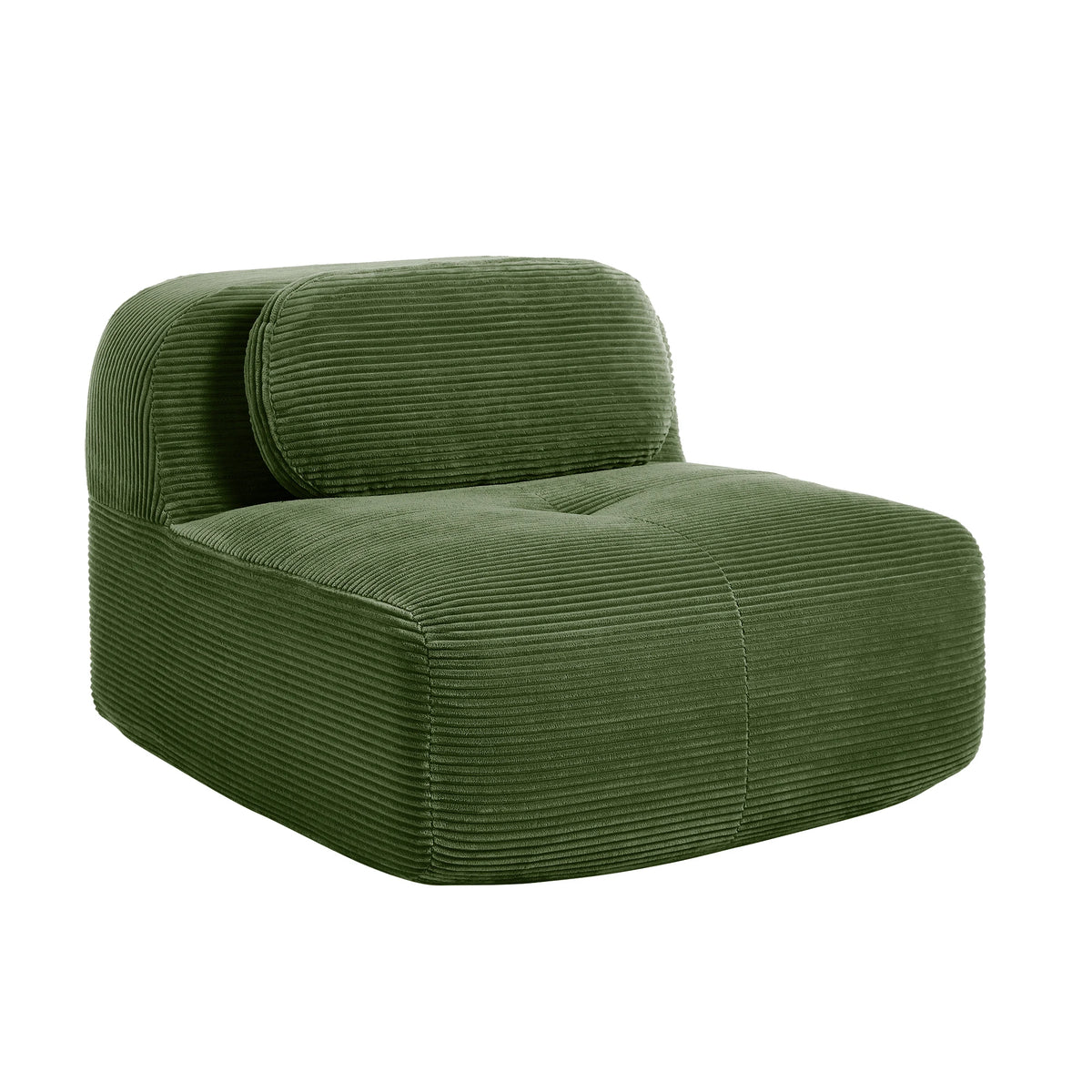 1piece Modern Lovely Sofa Without Armrests with Cushion, Living Room Furniture, Modular Corner Sofa, Premium Cordstock Fabric