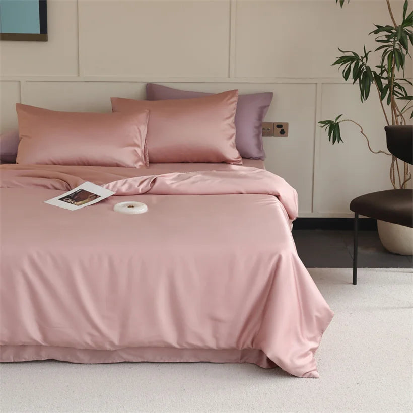 Mulberry Silk Bedding Set Luxury Natural 100% Silk Duvet Cover Set Bed Sheet Pillowcase Single Double Bedsheet King Queen Size