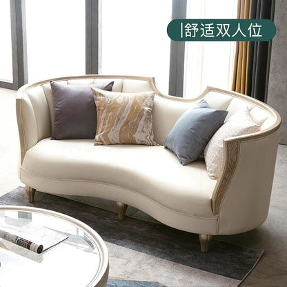 Comfortable Living Room Sofas Lazy Minimalist Leisure Lounge Sofas Italian Synthetic Leather Furniture El Sofá MHSF