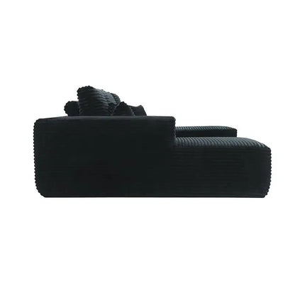 105.7" U-Shaped Modular Sectional Couch, Modern Deep Seat Sofa for Living Room or Bedroom, No Assembly Needed, Plush Fabric,