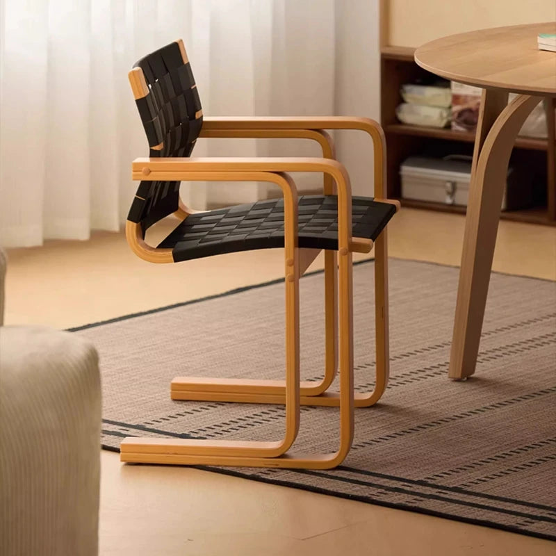 Pre-loved Solid Wood Armchair Dining Chair Home Fashion Comfort Retro Back Chair Esthetisch En Duurzaam Dining Room Furniture