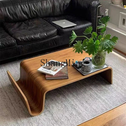 FG household simple living room creative table coffee table coffee table medium antique big curved wood