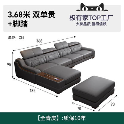 Genuine Leather Modern Sofas Luxury Recliner Comfortable Relax Armchairs Sofas Bedrooms Lazy Sillas Para Sala De Estar Furniture