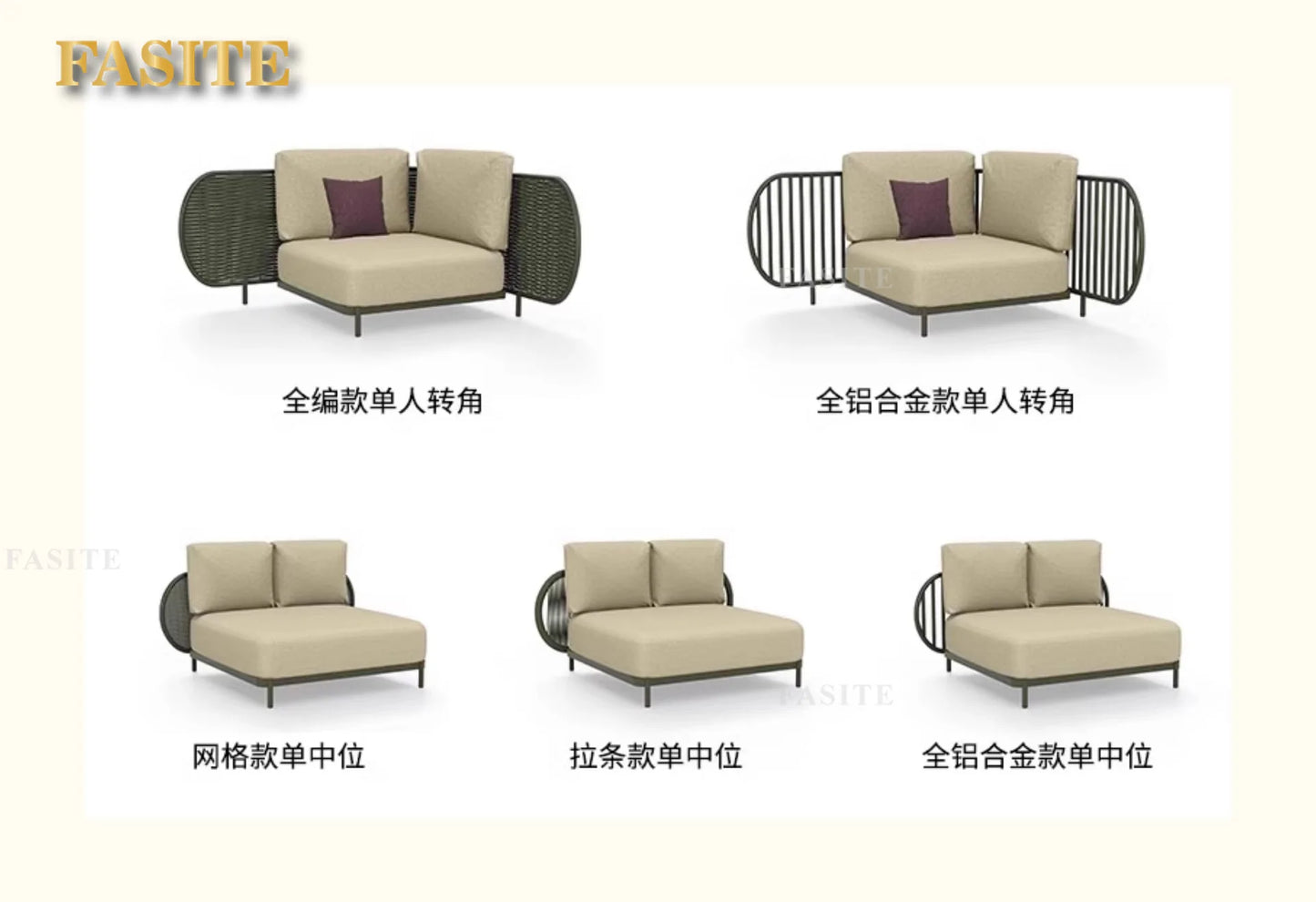Outdoor sofa combination outdoor courtyard open-air villa living room hotel famous club rattan sofa