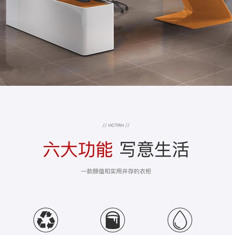 L Shaped Wooden Designer Office Desks Modern Luxury Drawers Large Computer Desks Asthetic Study Escritorio Office Furniture