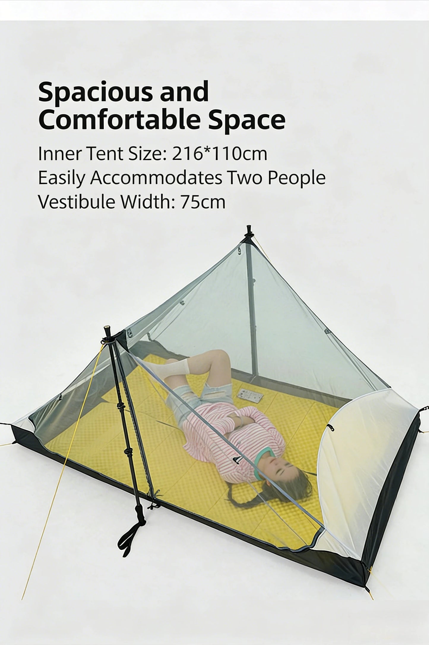LanShan 2 3F UL GEAR 2 Person 1 Person Outdoor Ultralight Camping Tent 3 Season 4 Season Professional 15D Silnylon Rodless Tent