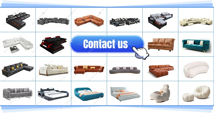 Modern Style Office Genuine Leather Sofa Set Furniture Living Room