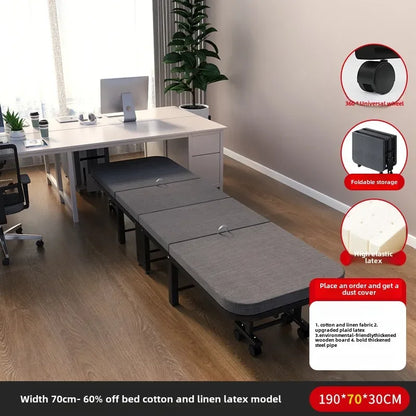Rollaway bed Single office lunch break bed Nap bed Portable retractable hidden escort bed Rollaway bed Camp bed