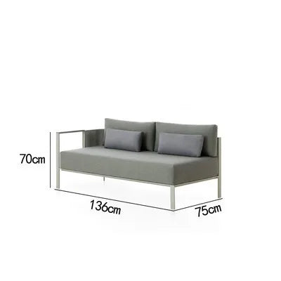 Modern Aluminum Garden Sofa Set - Durable and eco-friendly outdoor furniture with optional PE rattan frame