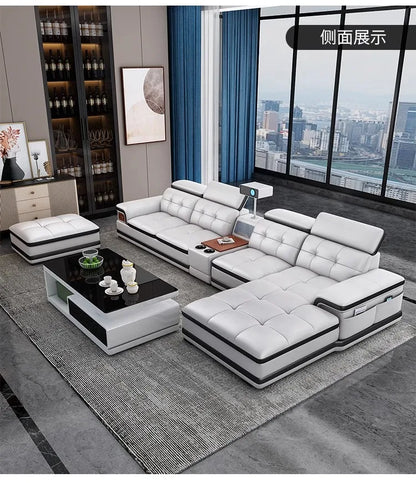 Modern Minimalist Sofa Electric Massage Chiar Floor Multifunctional Corner Sofa Lounges Relaxing Living Room Couch Furniture