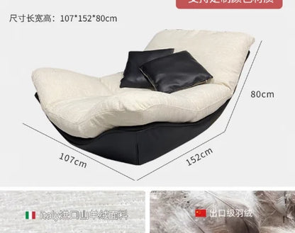 Nordic designer creative modern minimalist living room leisure chair sofa recliner sofa bedroom chair