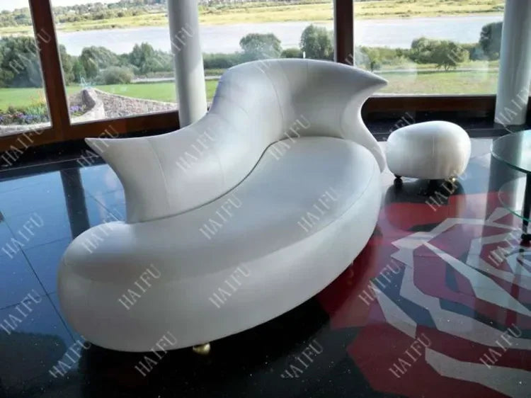 Personalized Art Sofa Hotel Villa Lobby Curved Shaped Reception Leisure Sofa