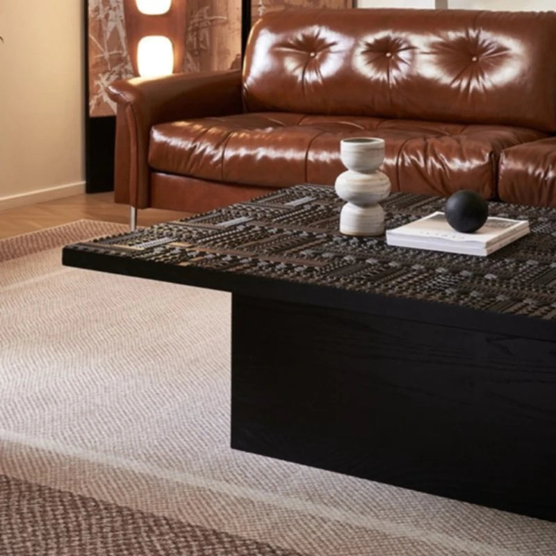 Villa Retro Coffee Tables Carving Minimalist Design Fashion Hotel Coffee Tables Office Advanced Home Furniture Couchtisch Ls40cj