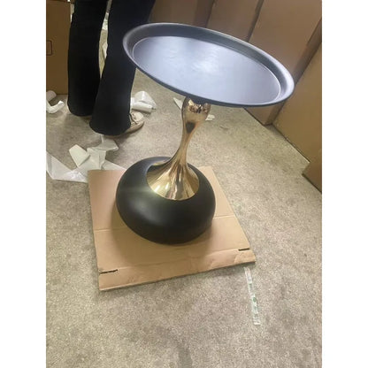 small apartment European wrought iron corner table balcony mobile coffee table bedroom bedside small round table sofa edge table
