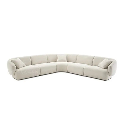 Italian light luxury cream style fabric sofa small apartment living room corner sofa new apartment