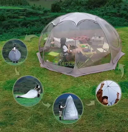 Portable Spherical Tents 360 Degree Panoramic Window Outdoor  Transparent Camping Tent 4-8 Person Star Dome TentSun Room Tents