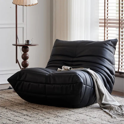 Caterpillar Sofa Togo Balcony Leisure Single Chair Fabric Down Can Lie Down And Sleep Cream Lying Lazy Sofa