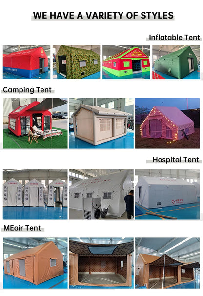 Large Luxury 5 6 7 Person Waterproof Durable Inflatable Airtight Camping Tent for Outdoor Camping