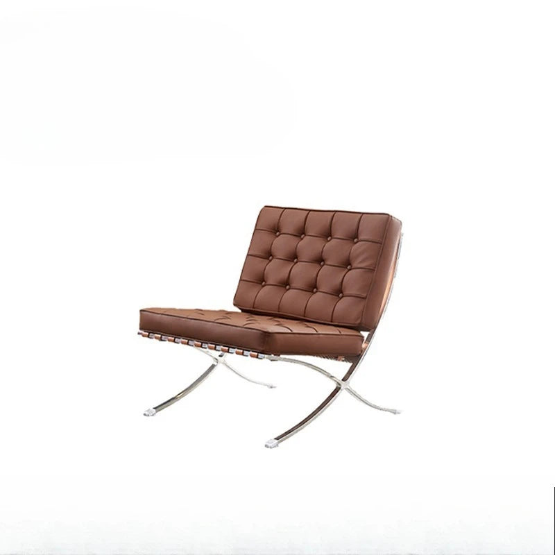 Stainless Steel Relaxing Chair Sturdy and Durable Single-person Sofa Chair Modern Leisure Chair Luxury Living Room Furniture