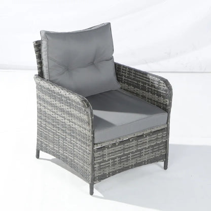 Rattan chair six-piece outdoor courtyard leisure balcony table and chair set coffee table open-air rattan chair combination