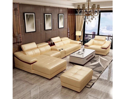 # Hot Sales Modern Sectional Sofa Multifunction Latex Cushion Sofa Leather L Shaped Living Sofa Set With Music Design