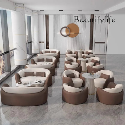 Hotel office negotiation sofa table and chair leisure reception sofa chair