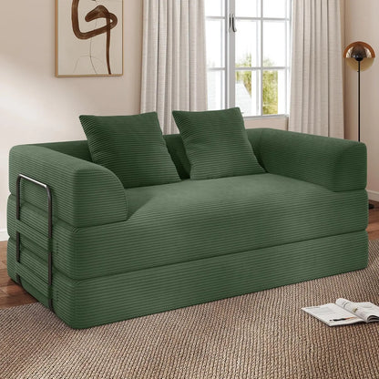 Cloud Boneless Convertible Floor Sofa Bed, 70" 4-in-1 Foldable Compressed Loveseat Lounge Sleeper 2 Seater Couches,, Customized
