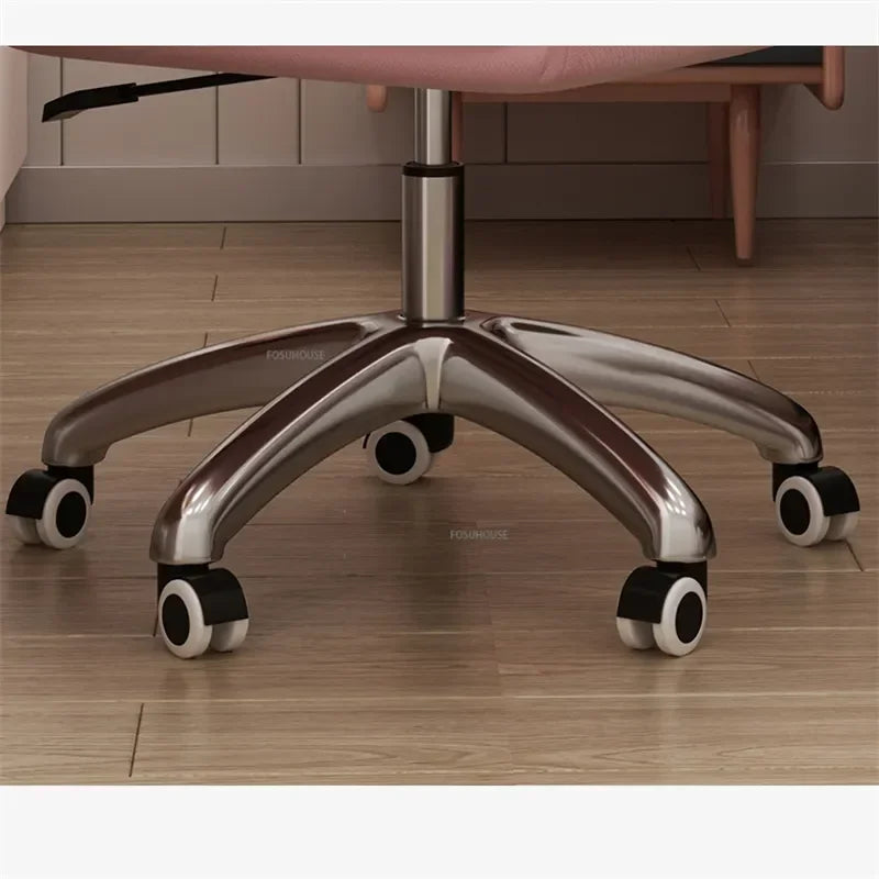 Modern Pink Office Chair Comfortable Adjustable Swivel Computer Chair for Home Bedroom Gaming Chair Office Furniture
