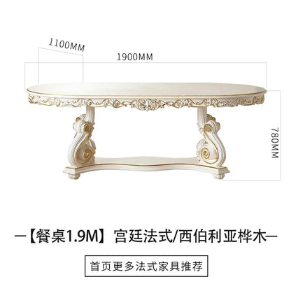 ssK178 A55 Palace French Rococo dining table and chair combination 1.9M European-style villa classical dining table luxury custo