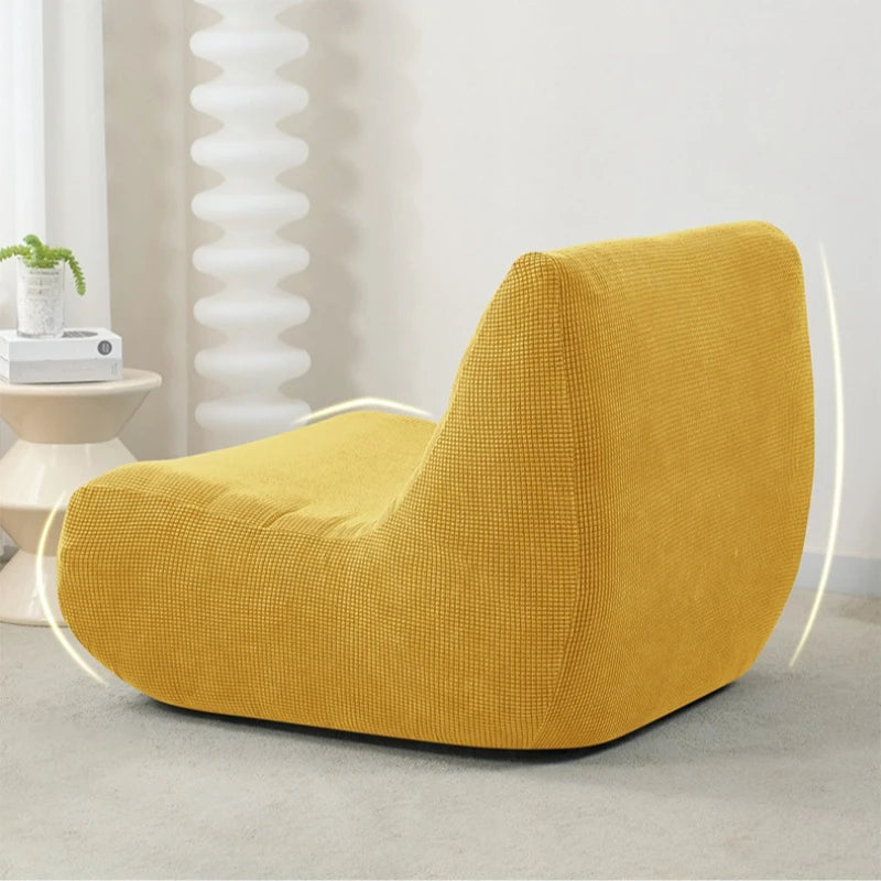 1pc Stretch Lazy Armless Sofa Cover Jacquard Armless Single Sofa Chair Protector for Fireside Chair Adult Bean Bag Chairs Covers