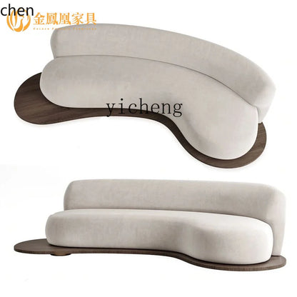 YFY Curved Sofa Living Room Hotel Lobby Rest Area Booth