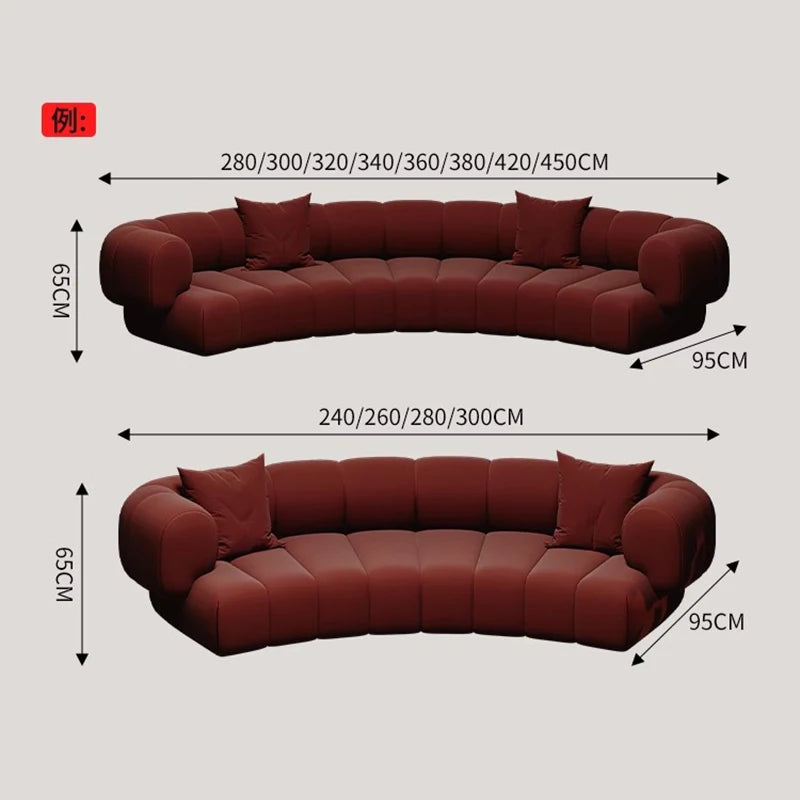 #  Nordic Semi Circular Arc Sofa Modern Designer Beauty Salon Reception Office Sofa Hotel Rest Area Office Furniture Transat