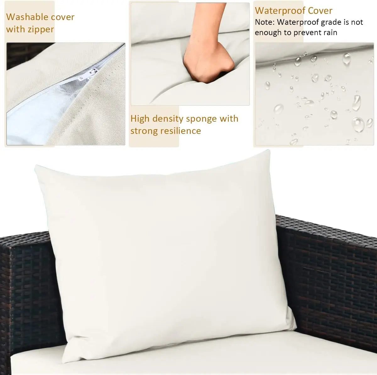 Factory Hot Selling Modern Design High Quality PE Rattan Home Sofa Cover for Living Room Hotel Garden