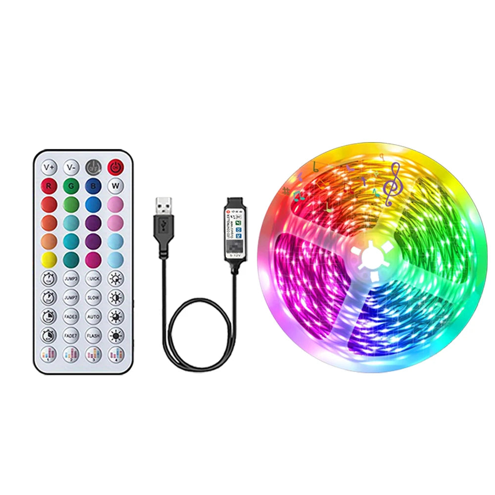 RGB LED Strip Lights USB Music Sync APP Control