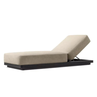 Resort Villa Hotel Outdoor Furniture Waterproof Aluminum Garden Bed Adjustable Backrest Sunbed Patio Pool Lounge Chair