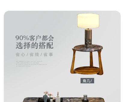 New Chinese ebony leather sofa combination first layer cowhide high-end villa living room modern solid wood sofa furniture