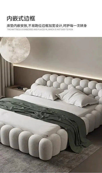 Lounge Clear Bed Decoration Beauty Room Decor Large Size European Sun Sleeping Bed Safe Letto Matrimoniale Trendy Furniture