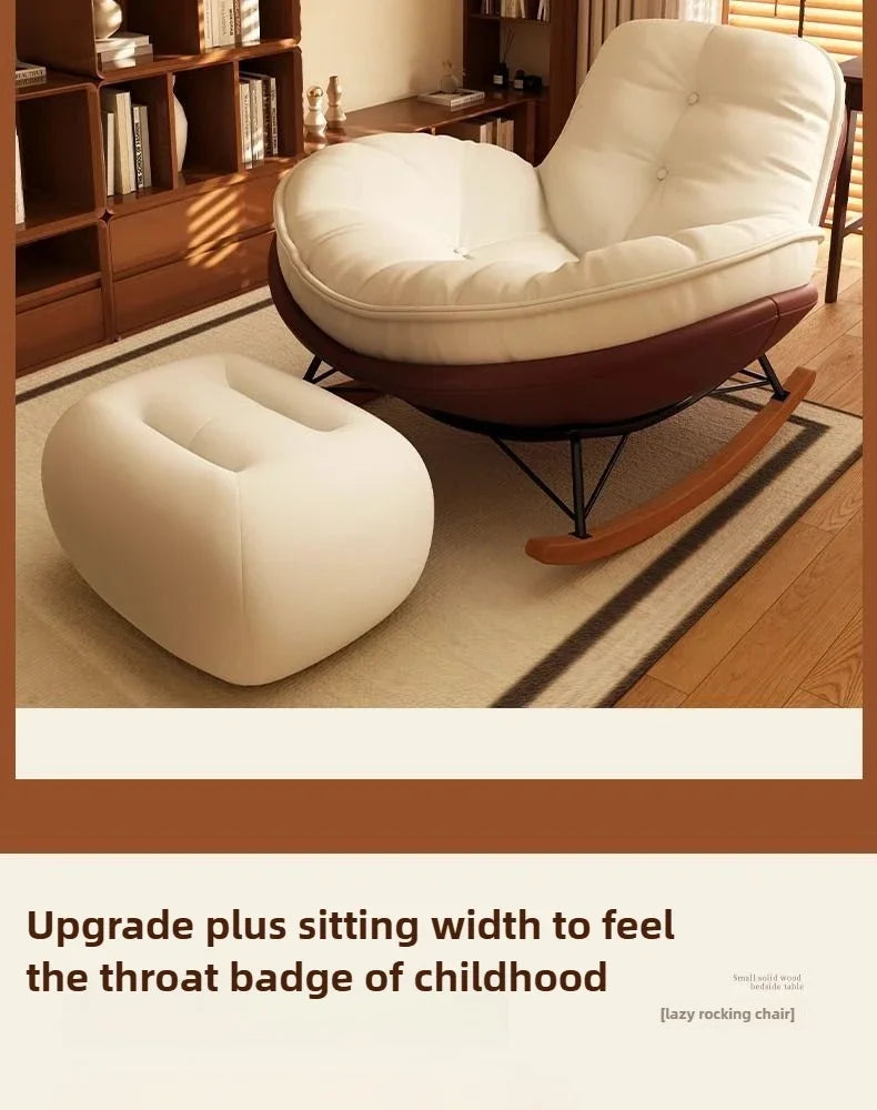 Chair Rocking Chair Lazy Lounge Chair Sofa Single Comfortable Lounge Chairs Living Room Bedroom Household Indoor Leisure Chairs