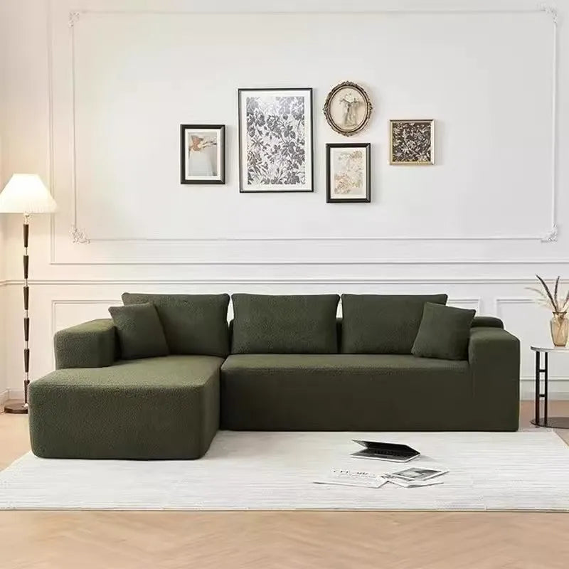 Modern European Recliner Sofa Set Fabric Rectangle for Home Hotel for Living Room