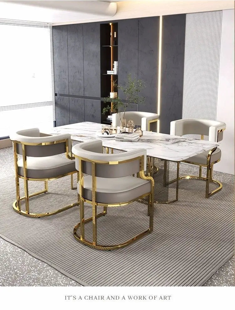 Modern Light Luxury Accent Chair Premium Dining Chair for Salon Reception Office Conference Hotel Lounge Makeup Nail Studio
