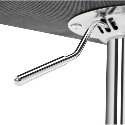 Lot de 2 tabourets de bar pivotants réglables, hauteur de comptoir hydraulique avec accoudoirs et dossier, cuir PU pour cuisine et bar, blanc
