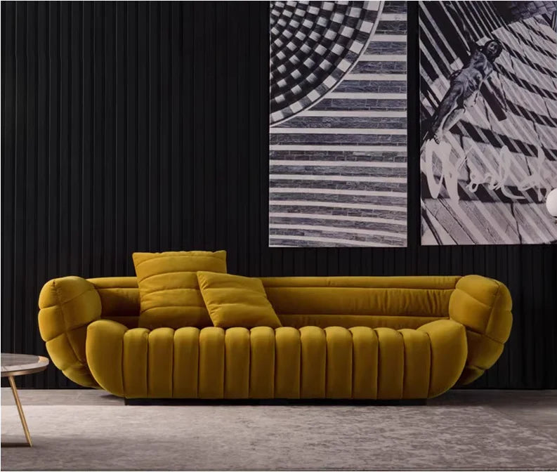 Minimalist Yellow Living Room Sofas Velvet Classic Soft Lounge Living Living Room Sofas Togo Soft Muebles De Sala Furniture Home