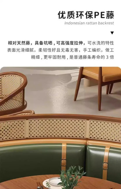 Card seat sofa cafe noodle shop western restaurant table and chair combination commercial