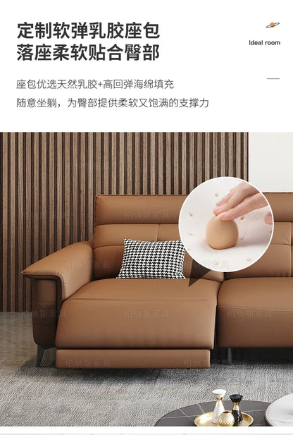 Vintage European Reclining Sofa Leather Office Designer Italiano Couch Adjustable Height Adults Sofa Inflavel Indoor Furniture