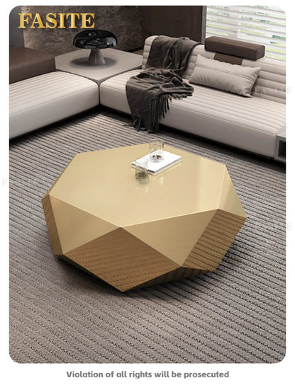 Modern Minimalist Luxury Diamond Stainless Steel Coffee Table Living Room Furniture Shaped  Center Table Tea Table Escritorios