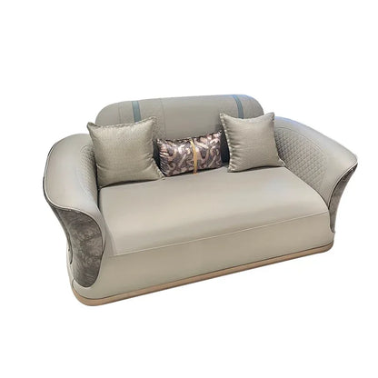 Light luxury modern Italian high-back leather sofa combination TF