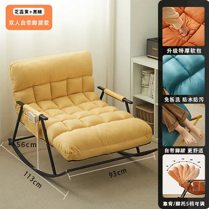 Nordic Creative Lazy Rocking Chair Modern Luxury Balcony Living Room Recliner Bedroom Leisure Home Furniture Sillas Rosas FYRC
