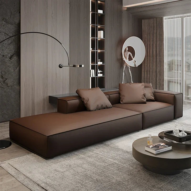 Nordic Minimalist Living Room Sofas Leather Sex Recliner Designer Lounge Sofas Garden Relaxing Designer Divano Salon Furniture