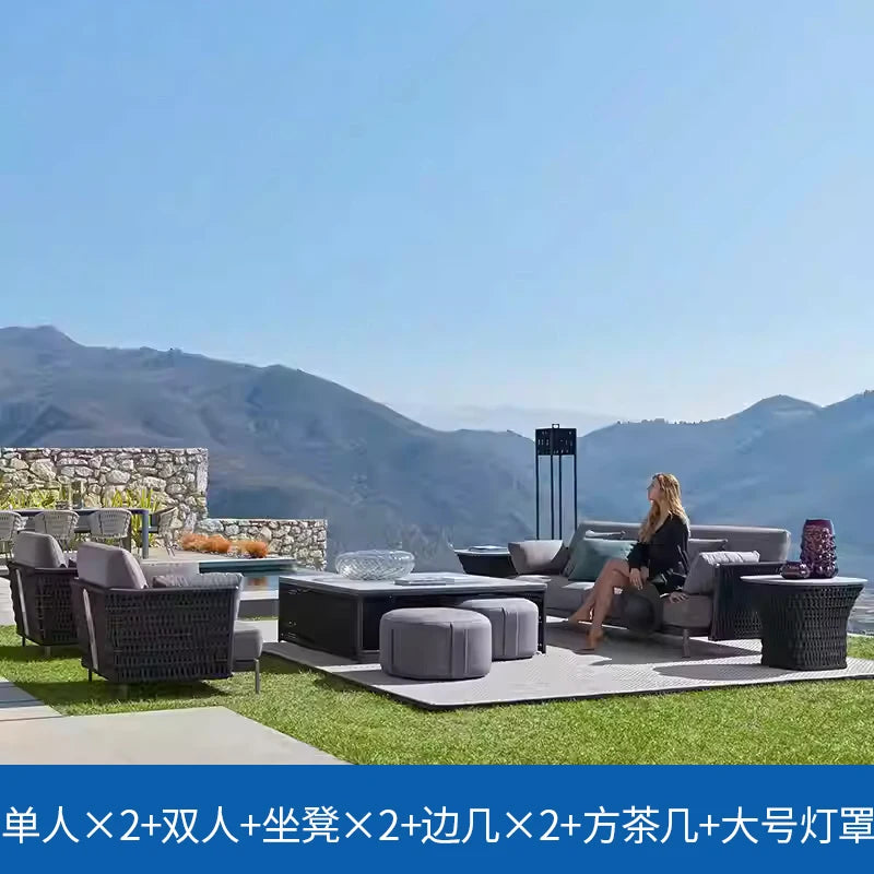 Advanced Luxury Outdoor Sofas Simplicity Creative New Style Garden Sofas Villa Party Accent Furniture Arredo Giardino Lshysf