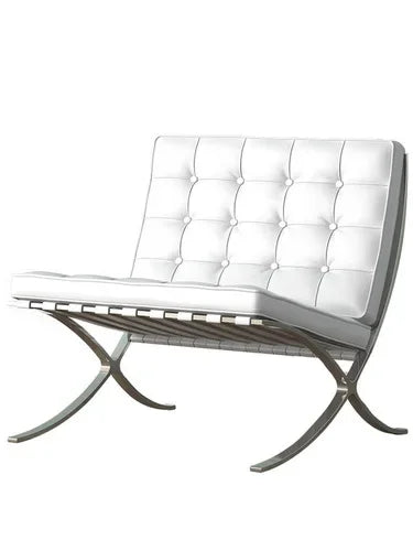 Barcelona chair Italian leather living room is very simple. Designer sofa chair balcony leisure simple fashion chair.